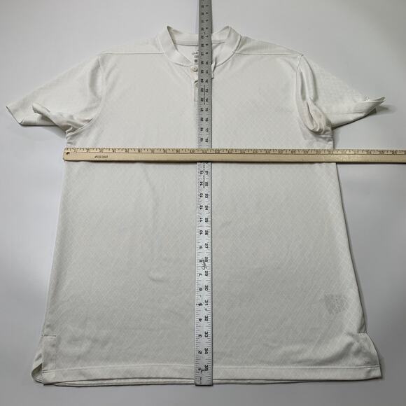 Nike Shirt Mens M Medium White Standard Dri Fit Golf Vapor PGA Tour Blade Collar - Picture 5 of 10